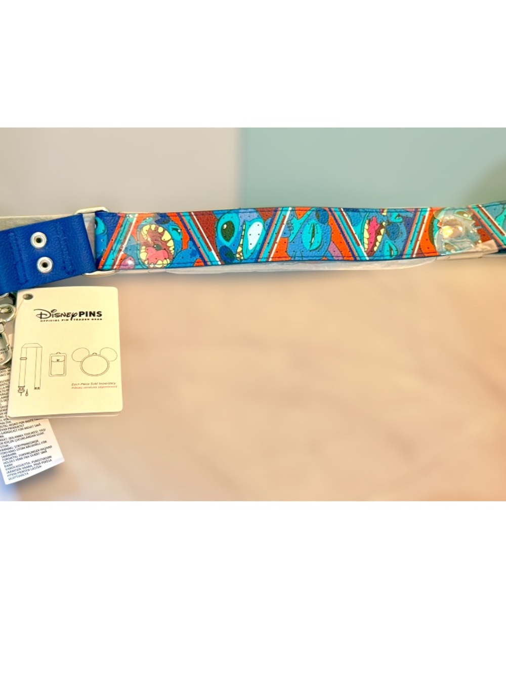 Disney Stitch Experiment 626 Pin Trading Bag Purse Strap Lanyard NWT 34”